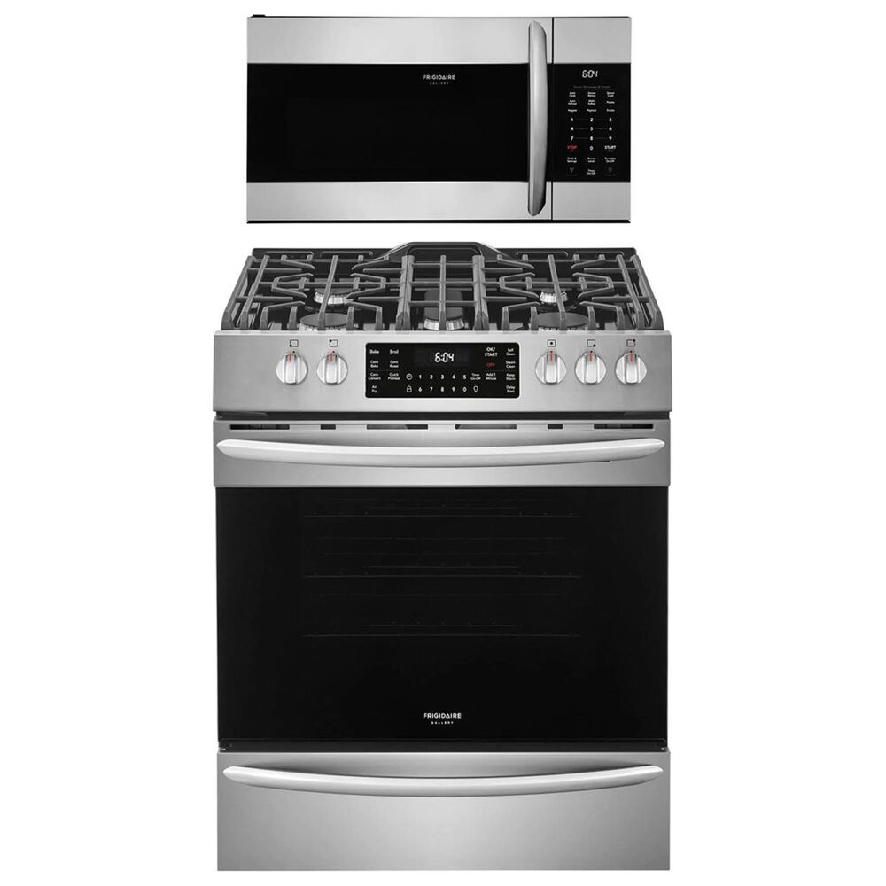 Frigidaire Gallery 2-Piece Kitchen Package with 30"" Gas Range and Microwave in Stainless Steel, , large