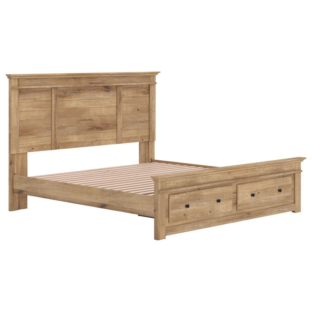 Ashley Makidern 2-Piece King Storage Bedroom Set with Two Drawers in Natural Brown, , large