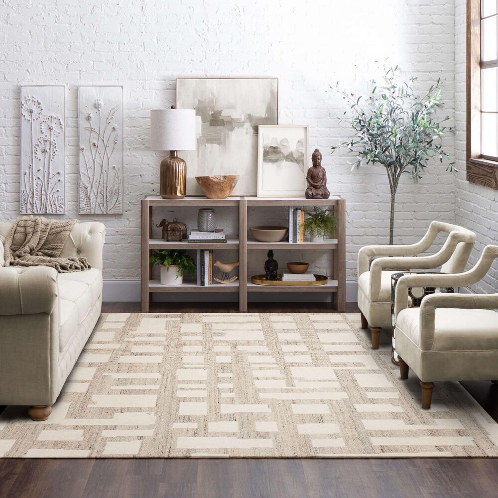 Karastan Forsyth Park Ardsley Place Ivory Natural 8' x 10' Area Rug, , large