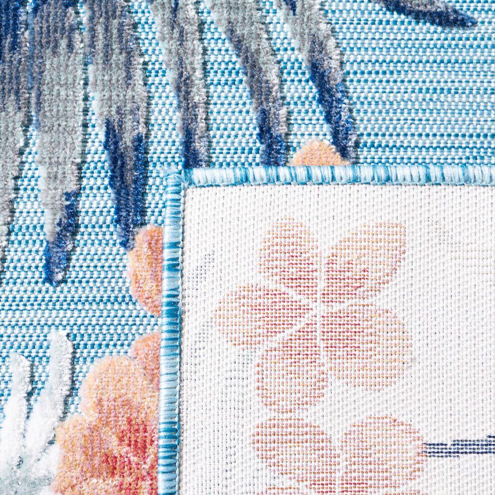 Safavieh Cabana CBN451J 9&#39; x 12&#39; Aqua and Ivory Indoor/Outdoor Area Performance Rug, , large