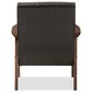 Baxton Studio Nikko Lounge Chair in Dark Brown, , large
