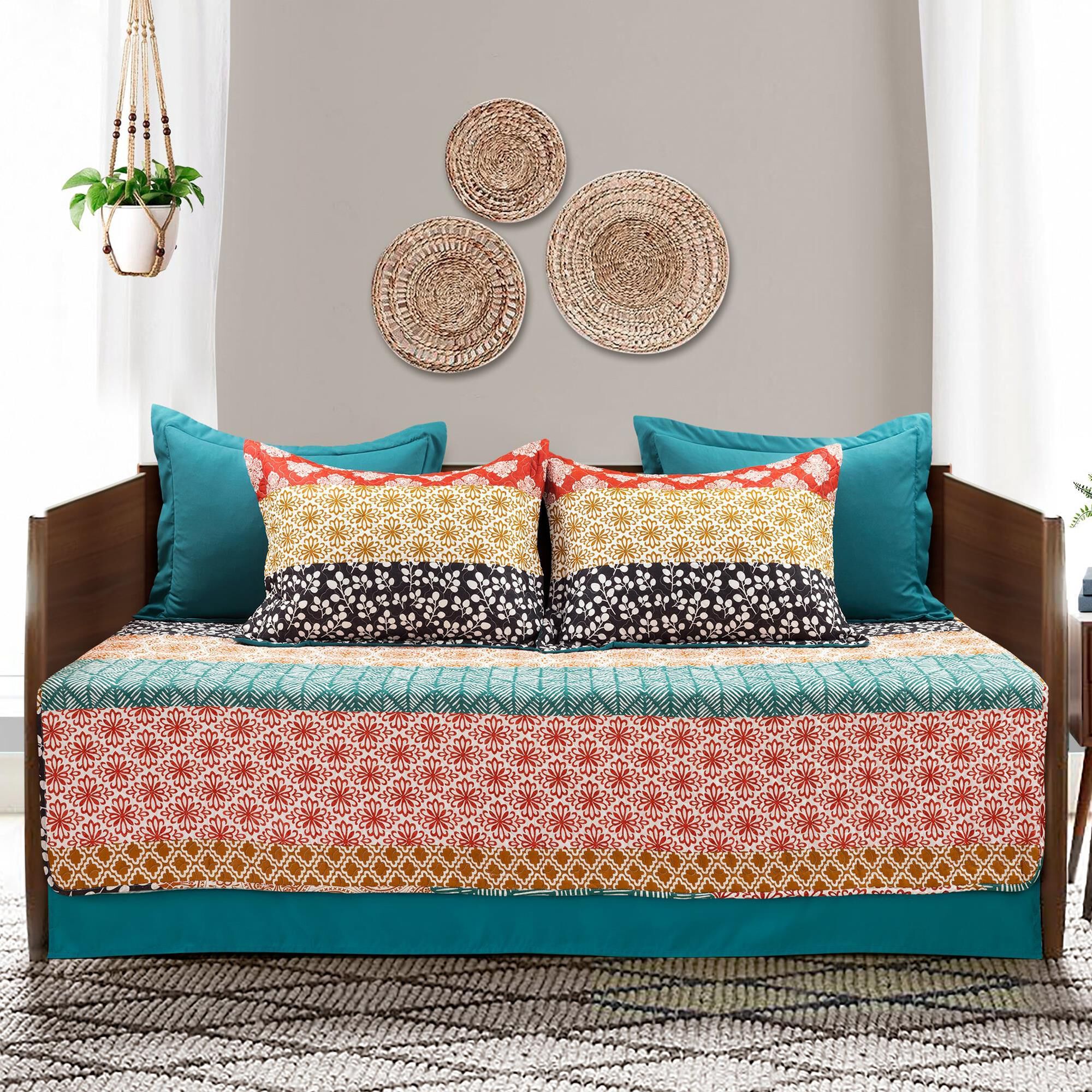 Triangle Home Fashions Bohemian Stripe 6 Piece Twin Daybed