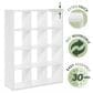 HOMLUX 12-Cube Reversible Open Back Bookshelf in White, , large