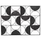 Maple and Jade 30" x 40" Wall Sculptures Half Moon in Gold, White and Black, , large