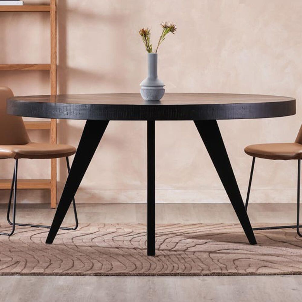 Moe&#39;s Home Collection Parq 60&quot; Round Dining Table in Black - Table Only, , large
