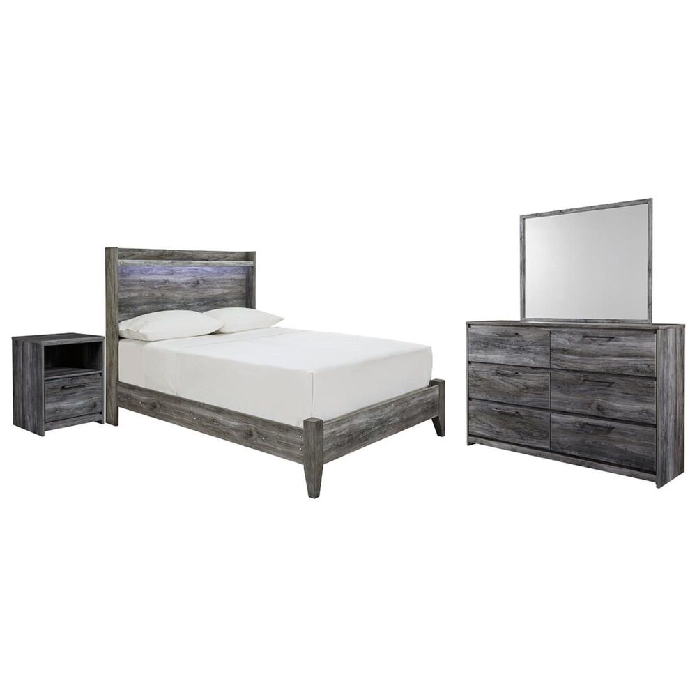 Ashley Baystorm 4 Piece Full LED Panel Bedroom Set in Smokey Gray, , large