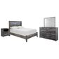 Ashley Baystorm 4 Piece Full LED Panel Bedroom Set in Smokey Gray, , large