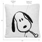 Lambs and Ivy Classic Snoopy Furry Decorative Nursery Throw Pillow in White and Black, , large