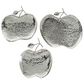 Maple and Jade Apple Shaped Tray in Silver (Set of 3), , large