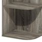 HOMLUX 3-Tier Corner Open Shelf Bookcase in French Oak, , large