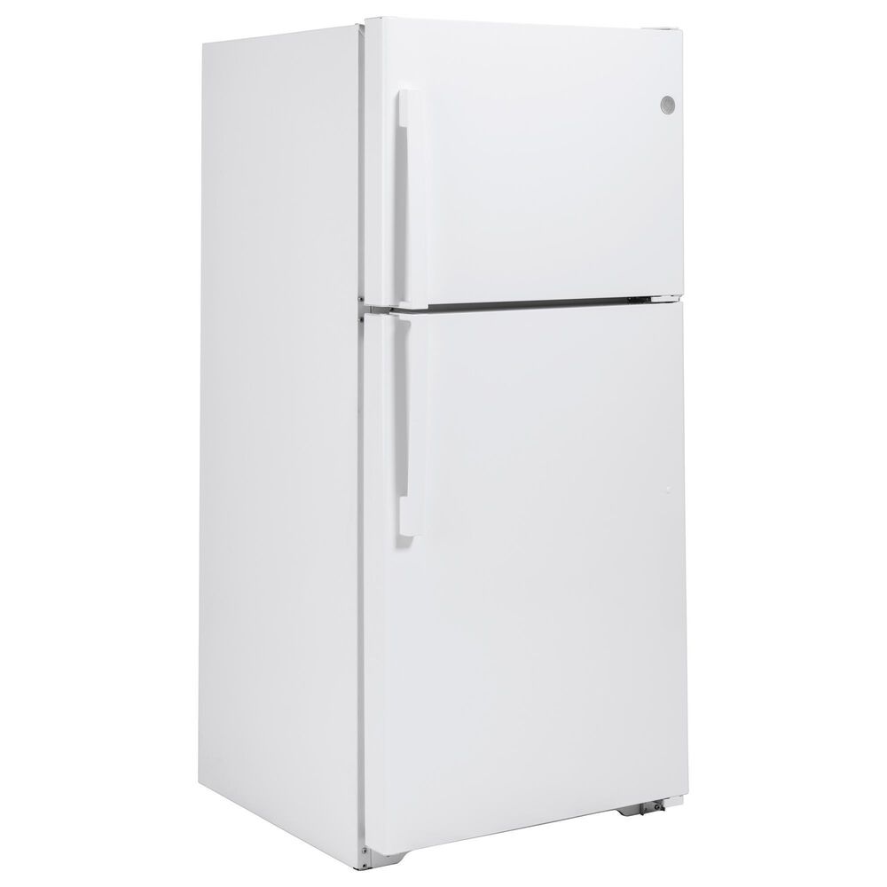 GE Appliances 21.9 Cu. Ft. Top-Freezer Refrigerator with High Gloss Handle in White, , large