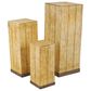 Maple and Jade 3-Piece Side End Pedestal Table Set in Oiled Brown, , large