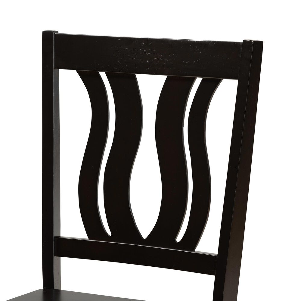 Baxton Studio Fenton Side Chair in Dark Brown (Set of 2), , large