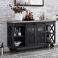 Imperial International Bar Cart in Blackened Oak and Grey Wash, , large