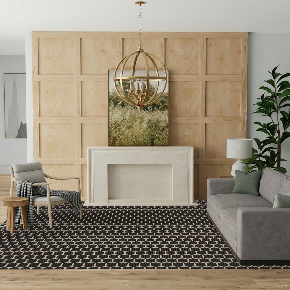 Nourison Twist Reversible 9&#39; x 12&#39; Black Indoor/Outdoor Area Rug, , large