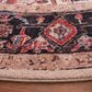Safavieh Riviera 6"7" Round Ivory and Blue Area Rug, , large