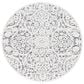 Safavieh Cabana CBN656A 8" Round Ivory and Grey Indoor/Outdoor Area Performance Rug, , large