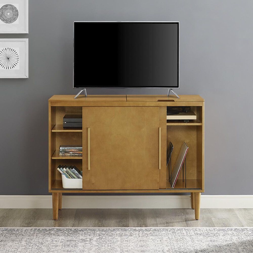 Crosley Furniture Everett Media Console in Acorn Nebraska Furniture Mart