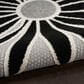Nourison Aloha 7"10" x 10"6" Black and White Indoor/Outdoor Area Rug, , large