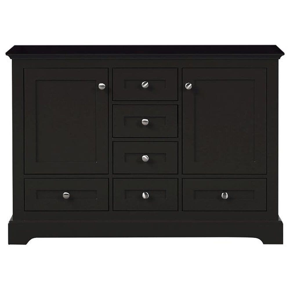 Lexora Home Dukes 48&quot; Double Bathroom Vanity in Espresso with 2 cm White Carrara Marble Top and Rectangular Sinks, , large