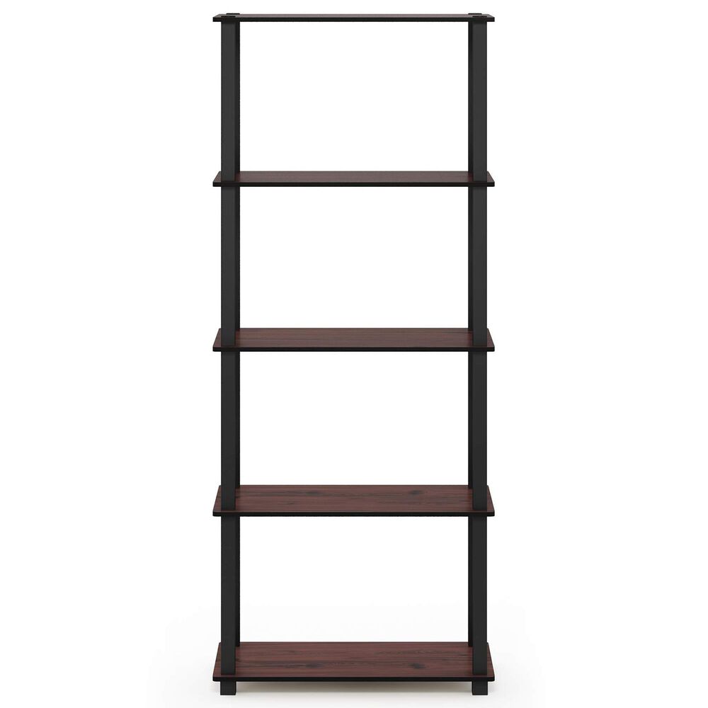 HOMLUX 5-Tier Display Rack in Dark Cherry and Black, , large