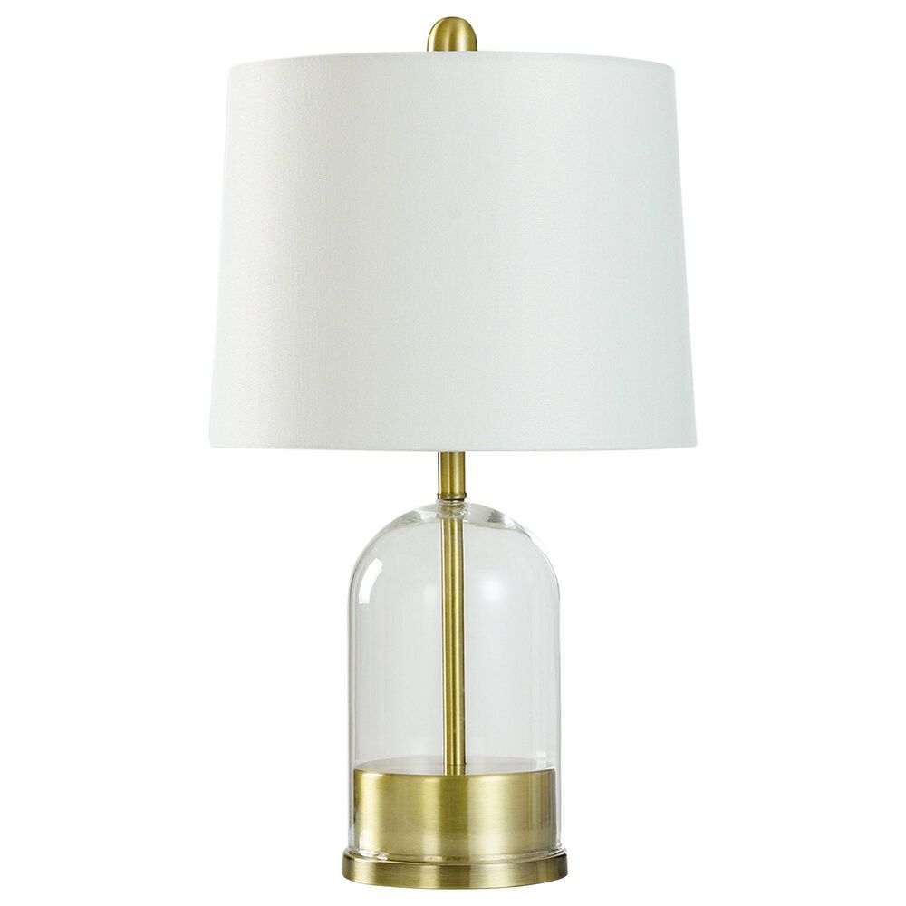 Flair Industries 19.5" Glass Table Lamp in Gold, , large