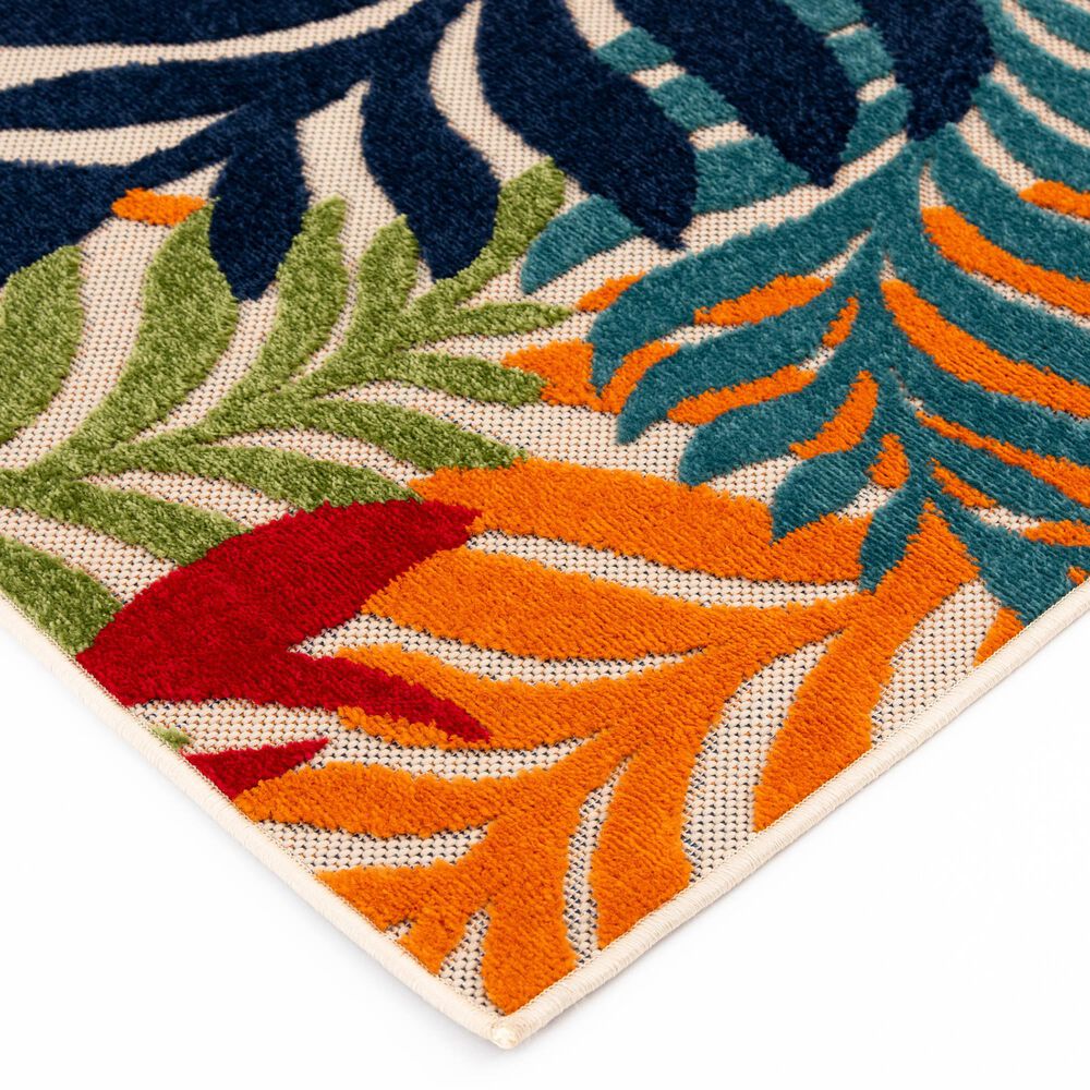 Central Oriental Fontana Hamish 2&#39;2&quot; x 3&#39; Cream and Blue Area Rug, , large