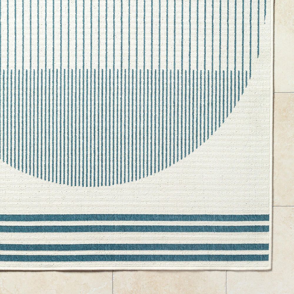 Surya Alfresco 7&#39;3&quot; Square Light Silver, Beige, Charcoal and Nickel Indoor/Outdoor Area Rug, , large
