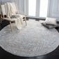 Safavieh Webster WBS320G 6"7" Round Grey and Beige Area Rug, , large