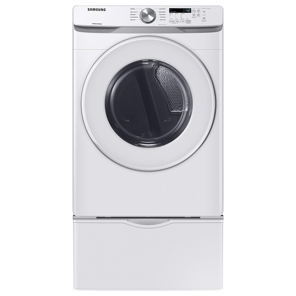 Samsung 4.5 Cu. Ft. Front Load Washer and 7.5 Cu. Ft. Electric Dryer with Sensor Dry Laundry Pair in White, , large