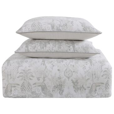 Pem America Tropical Plantation 3-Piece King Toile Comforter Set in Grey and White, , large