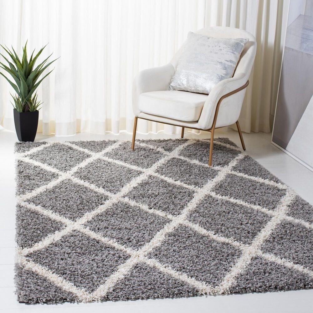 Safavieh Venus Shag VNS681J 8&#39; x 10&#39; Grey and Ivory Area Rug, , large