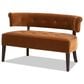 Jennifer Taylor Home Jared Bench Settee in Burnt Orange Velvet, , large
