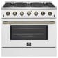 Forno Galiano 36" Freestanding Gas Range in White, , large