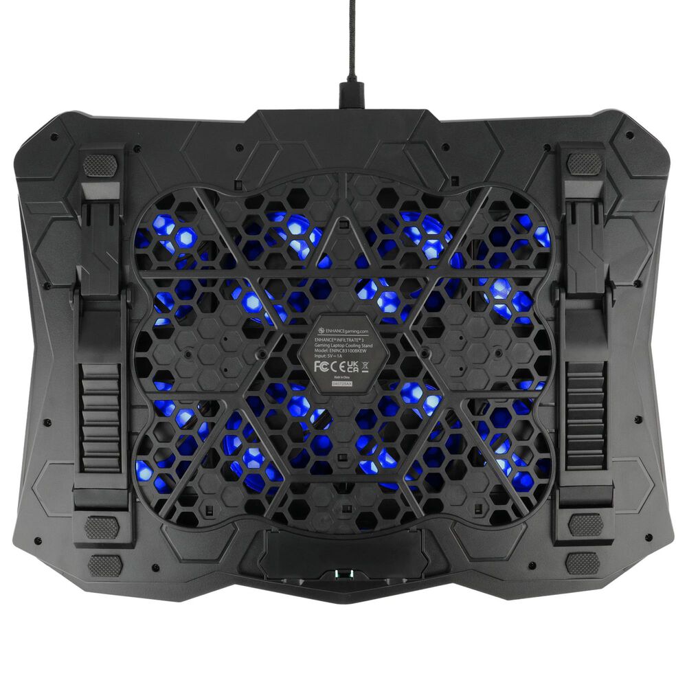 Enhance Infiltrate 3 Laptop Cooling Pad with RGB LED Lights in Black, , large
