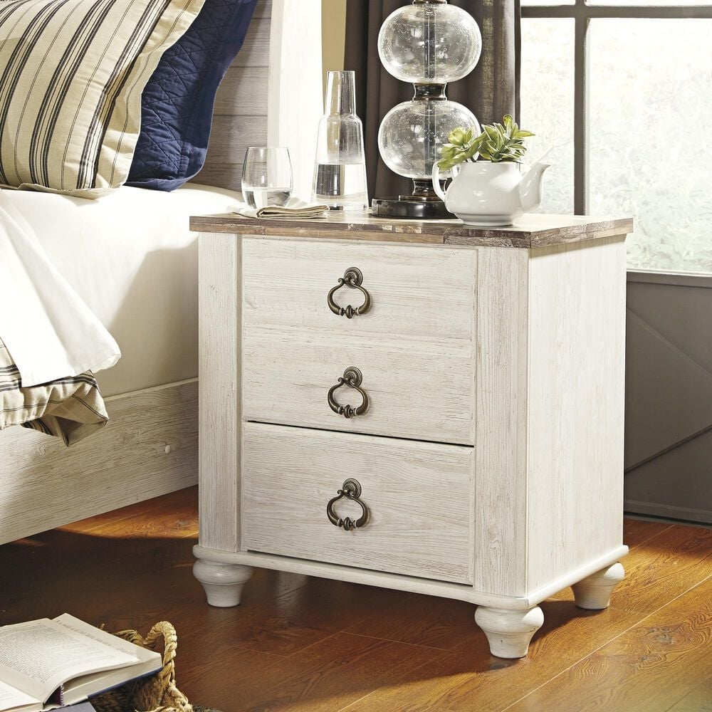 Ashley Willowton 3-Piece King Bedroom Set in Whitewash, , large