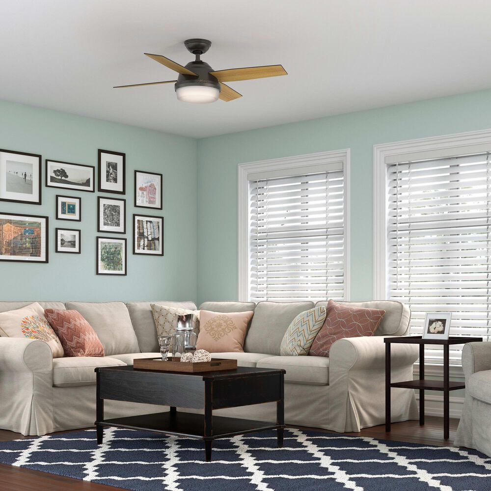 Hunter Dempsey 44&quot; Ceiling Fan with Lights in Noble Bronze, , large