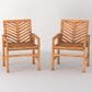 Walker Edison Vincent Patio Chair in Brown (Set of 2), , large