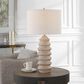Uttermost Uplift Table Lamp in Bleached Wood and Nickel Plated, , large