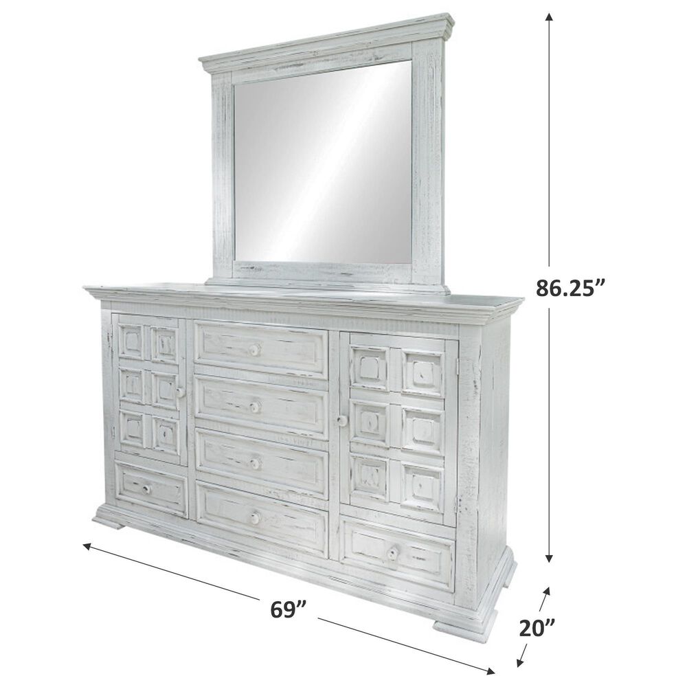 Fallridge Terra Dresser and Mirror in Vintage White, , large