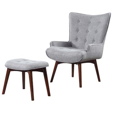 Pacific Landing Accent Chair & Ottoman in Gray, , large