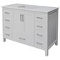 Lexora Home Jacques 48" Single Bathroom Vanity in White with 2 cm White Quartz Top and Rectangular Sink, , large