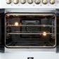 Forno Galiano 30" Freestanding French Door Dual Fuel Range in White, , large