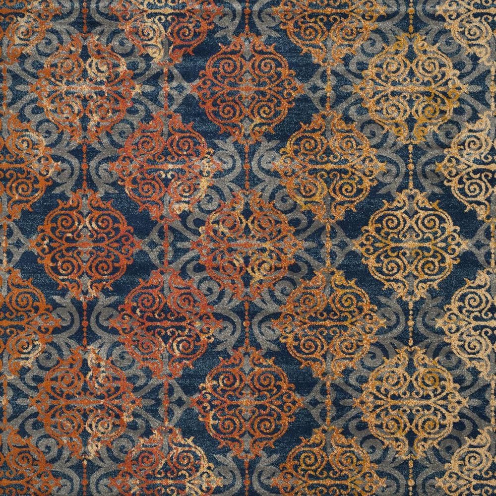 Safavieh Evoke EVK230S 2&#39;2&quot; x 7&#39; Blue and Orange Runner, , large