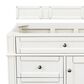 James Martin Vanities Brittany 36" Single Bathroom Vanity in Bright White with 3 cm Arctic Fall Solid Surface Top and Rectangle Sink, , large