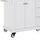 HOMLUX Kitchen Island Cart with Storage Cabinet in White, , large