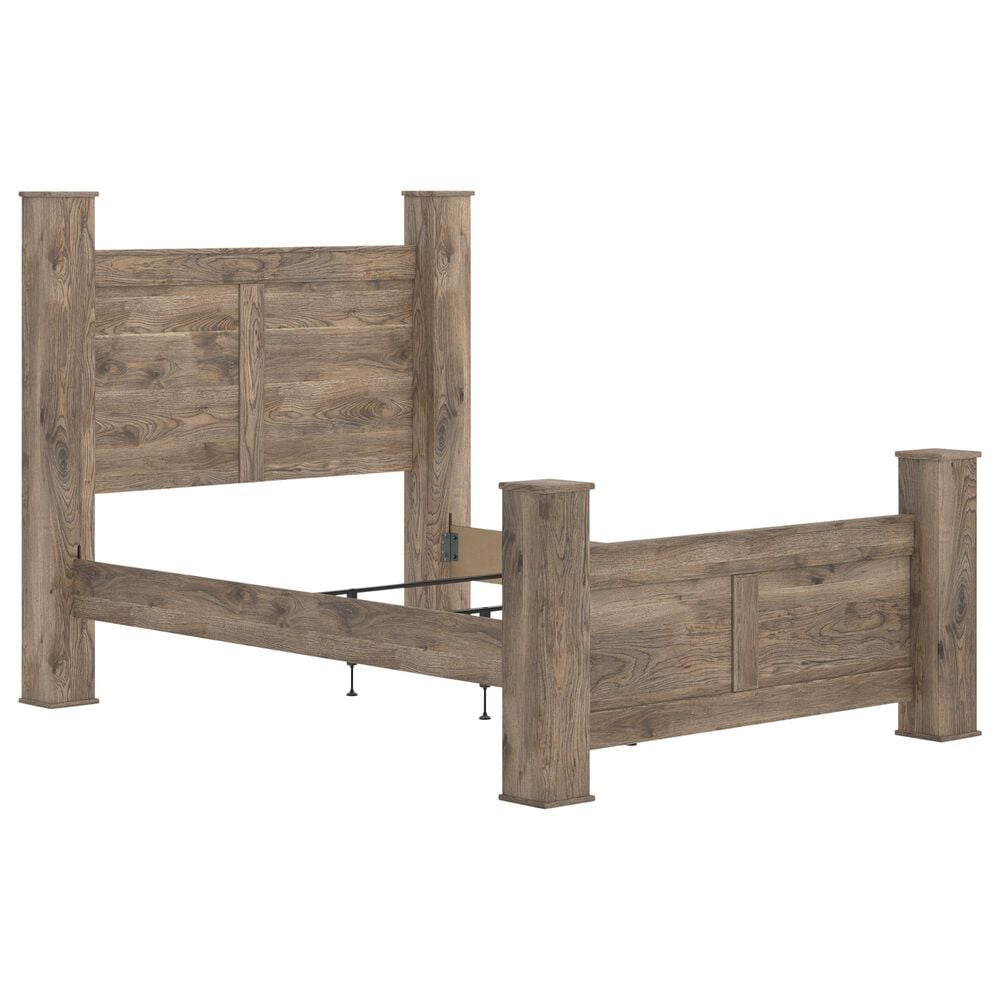 Ashley Rusticott Queen Poster Bed in Brown, , large