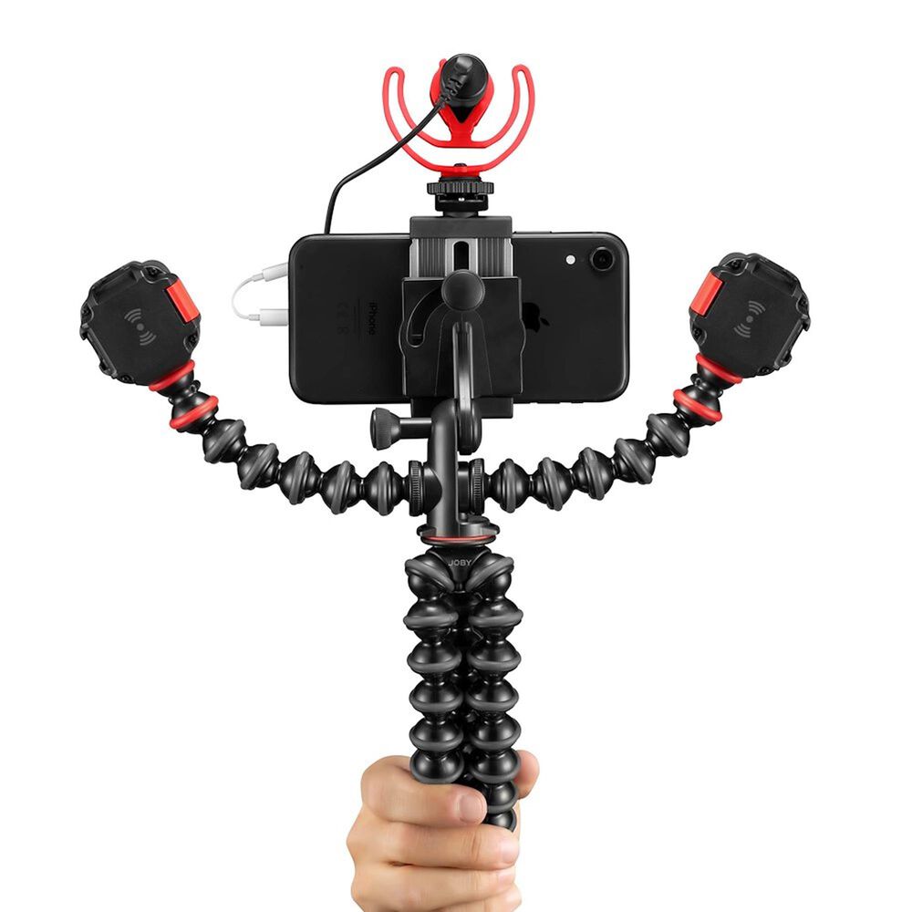 JOBY Wavo Mobile Portable On-Camera Microphone in Black and Red, , large