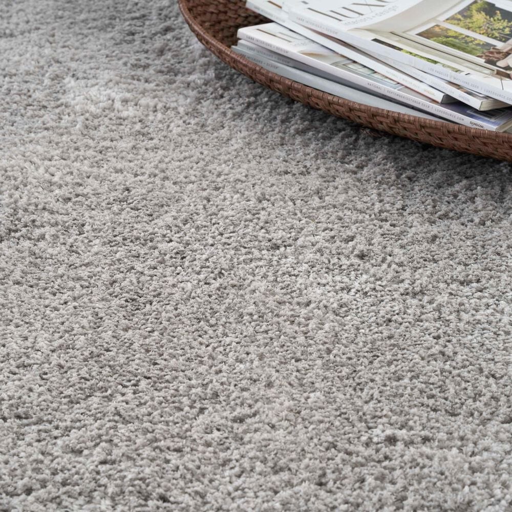 Nourison Dreamy Shag 9&#39; x 12&#39; Silver Area Rug, , large