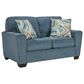 Ashley Cashton Stationary Sofa and Loveseat Set in Blue, , large